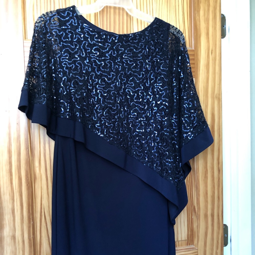 Caped evening dress
